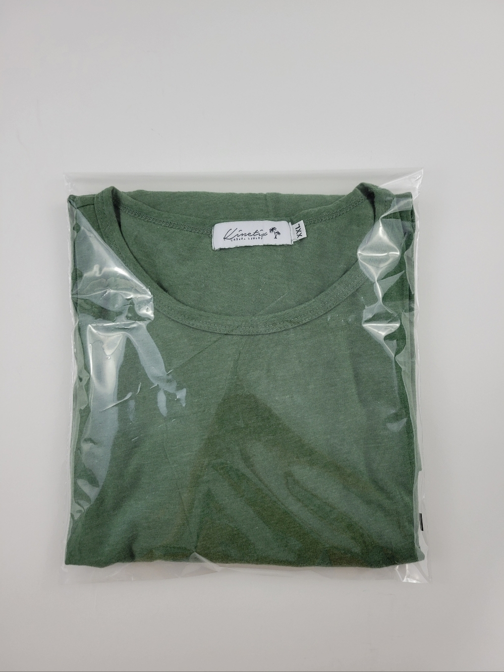 Kinetix Men's Forest Green Heather Long Sleeve Cotton Blend Shirt Top